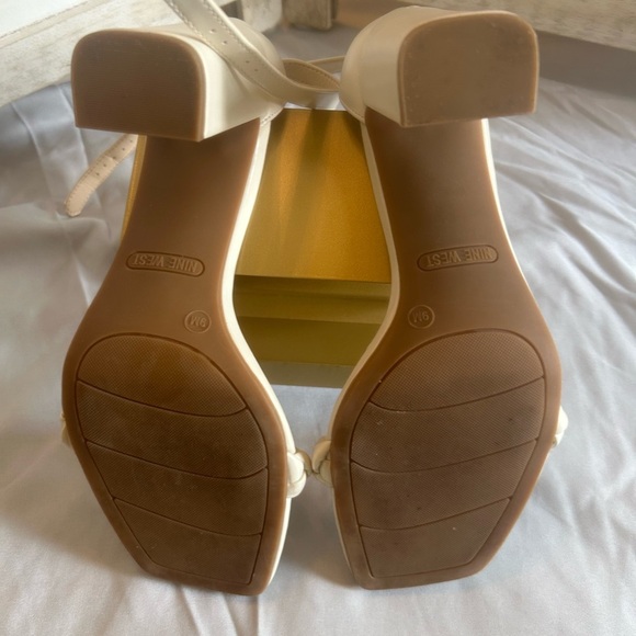 Nine West Beige Braided Strap Heels - Picture 6 of 9